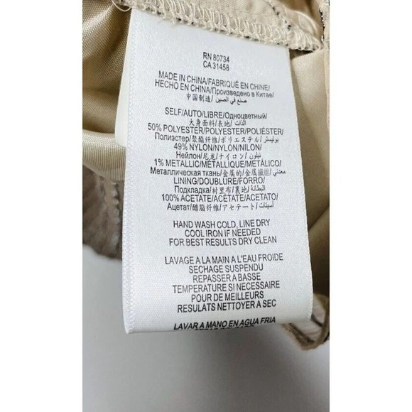 BCBGeneration Dress 8 Ribbed Gauze Chiffon Tiered Strapless Texture Peplum Party - Picture 8 of 12